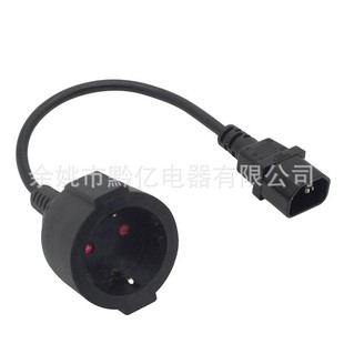 Hot sale German standard to c14 European standard German standard female base power cord extension cord word head to German standard power cord