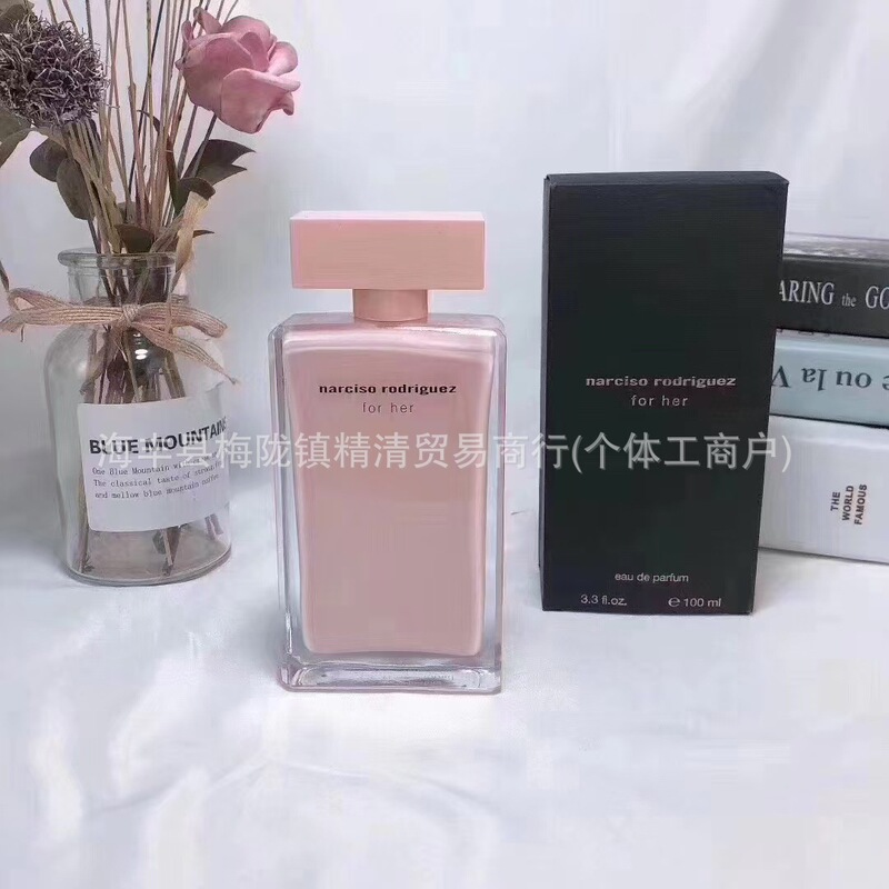 跨境外贸纳西素同名女士玫红精纯麝香女士黑色瓶粉色白胖子香水|undefined