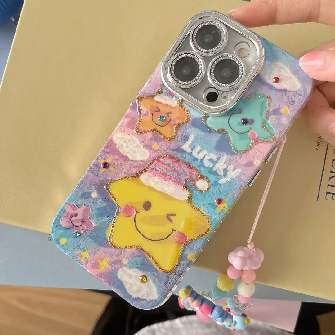 Ins estilo coreano lindo oso de línea para 15ProMax nuevo iPhone 14 Apple 13P funda para teléfono móvil 12 mujeres