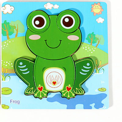 Bebé niños 1-2-3D años de edad la mitad de madera tridimensional rompecabezas bebé educación temprana inteligencia práctica mano ojo niños y niñas Juguetes