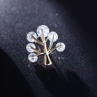 New Korean Style Fashion Cute Small Tree Collar Pin Creative Cute Anti-running Buckle Collar Accessories Corsage