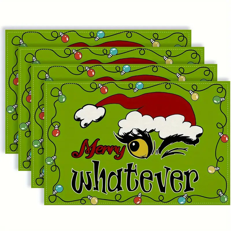 Transfronterizos lino almohadilla de mesa Aliexpress TEMU Amazon almohadilla de mesa cuadrada búfalo rojo almohadilla de Navidad Día de la Independencia