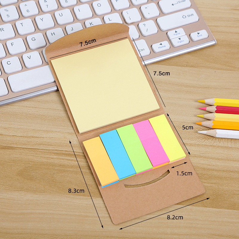 Cartera de papel kraft sonriente de post-it Post-it Post-it Transfronterizo Amazon N veces Post-it Notebook Personalizado Logotipo Impreso image 3