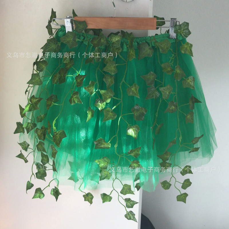 Cross-border Amazon three-layer 40cm adult tutu skirt with sweet potato vines, single-sided handmade holiday party costume Cross-border Amazon three-layer 40cm adult tutu skirt with sweet potato vines, single-sided handmade holiday party costume