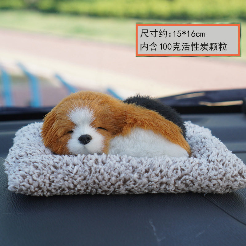 Llamará bolsa de carbón de bambú, simulación de perros, gatos, adornos para el hogar, adornos para el hogar, juguetes de peluche lindos, purificación de aire para automóviles.