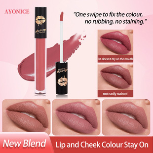 Cross-border 10 color matte lip glaze liquid lipstick Europe and the United States Thailand durable waterproof non-stick cup matte lip gloss lip glaze