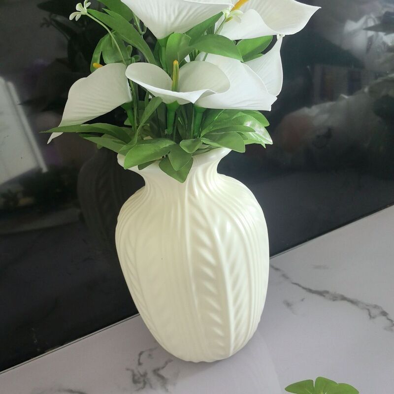 北欧塑料仿陶瓷花瓶摆件客厅家居装饰品样板房插花瓶摆设批发花器|undefined