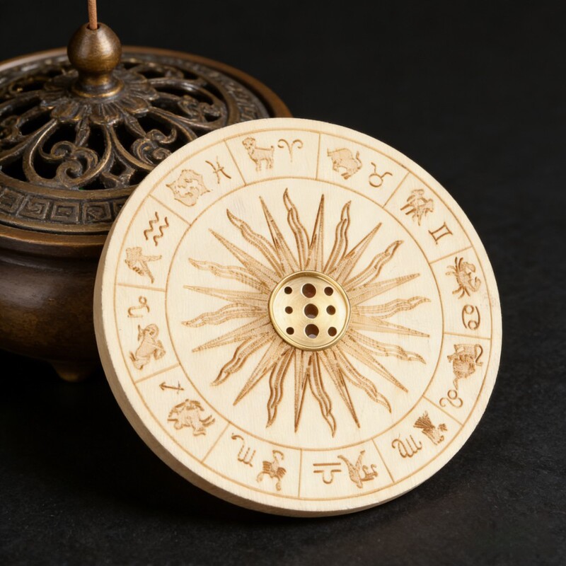 Cross-Border Label Sticker Incense Holder Aromatherapy Base Brass Core, Used for Home Decoration, Meditation, Yoga, Decoration