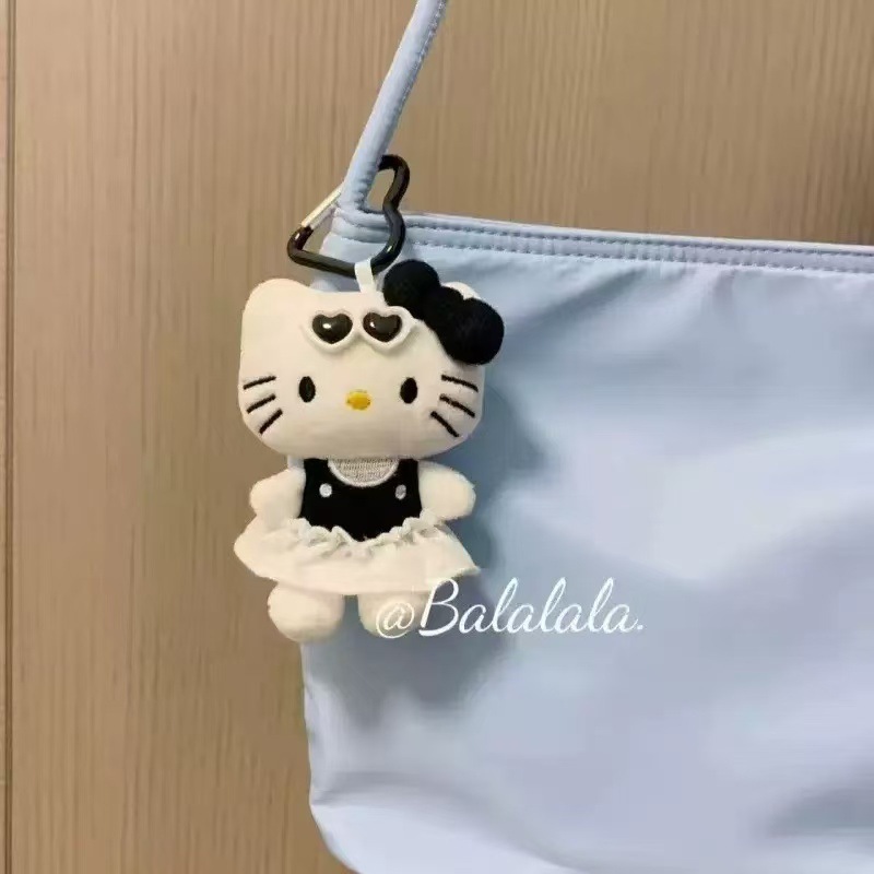 可爱kitty头套钥匙扣新款挂件书包挂饰毛绒包包礼物公仔玩偶|undefined