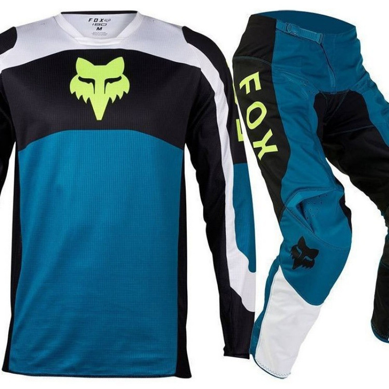 fox off-road cycling suit, downhill suit set, breathable quick-dry downhill suit, bicycle sports cycling set wholesale