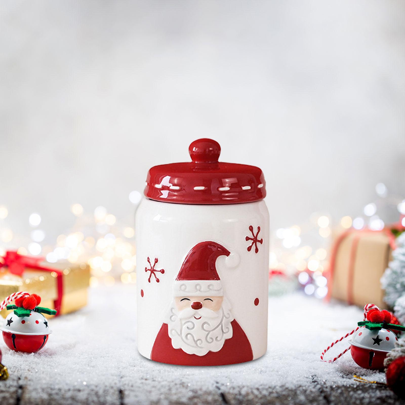 Cerámica de viento de Navidad, cubierta de cinta, almacenamiento sellado, cerámica de viento de Navidad, condimento de cerámica, taza de cerámica de Navidad