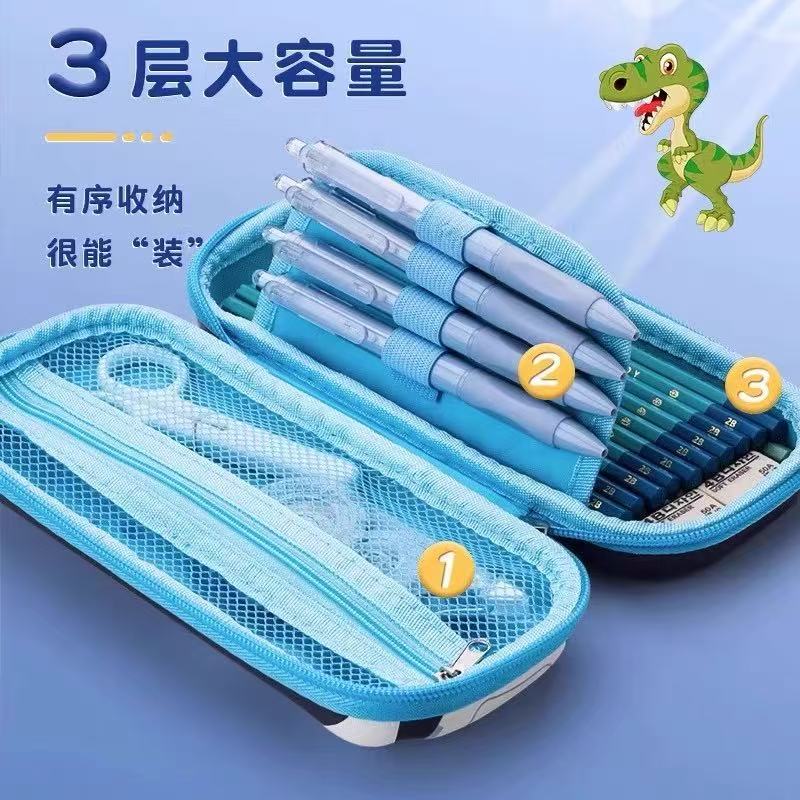 Estuche para lápices de alto valor para estudiantes Estuche para lápices portátil de gran capacidad Estuche duro EVA Estuche para papelería para niñas Estuche para lápices resistente al desgaste