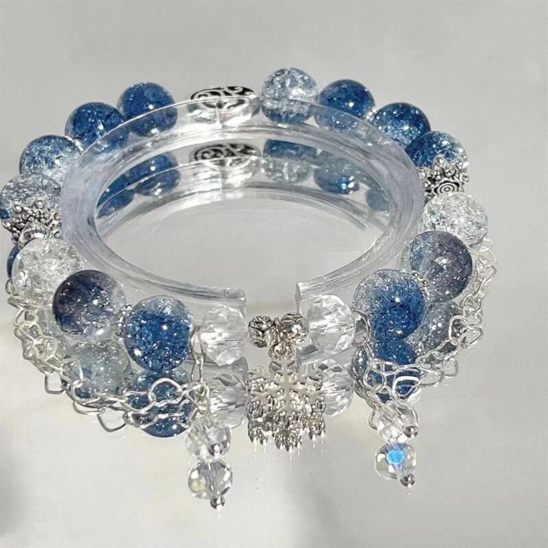 Iceland Extreme Night Little Red Book New Style Derivative Impression Snowflake Glaze Bracelet Blue Cool Sense Retro Light Luxury Bracelet Iceland Extreme Night Little Red Book New Style Derivative Impression Snowflake Glaze Bracelet Blue Cool Sense Retro Light Luxury Bracelet