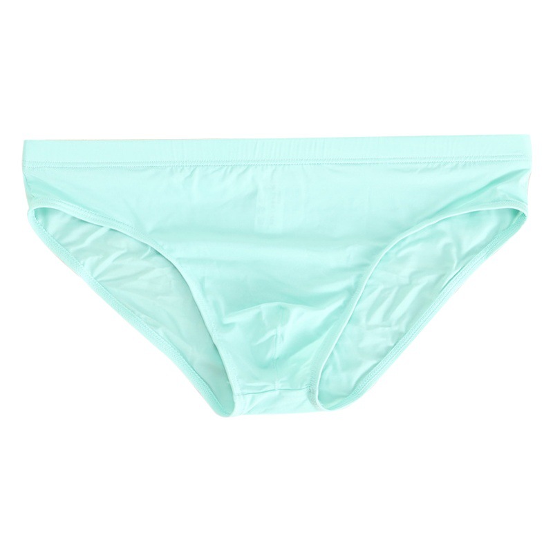 Calzoncillos para hombres T ropa interior Seda de hielo transpirable agradable para la piel sensación de hielo de secado rápido cintura baja sexy verano ultrafino transparente transfronterizo