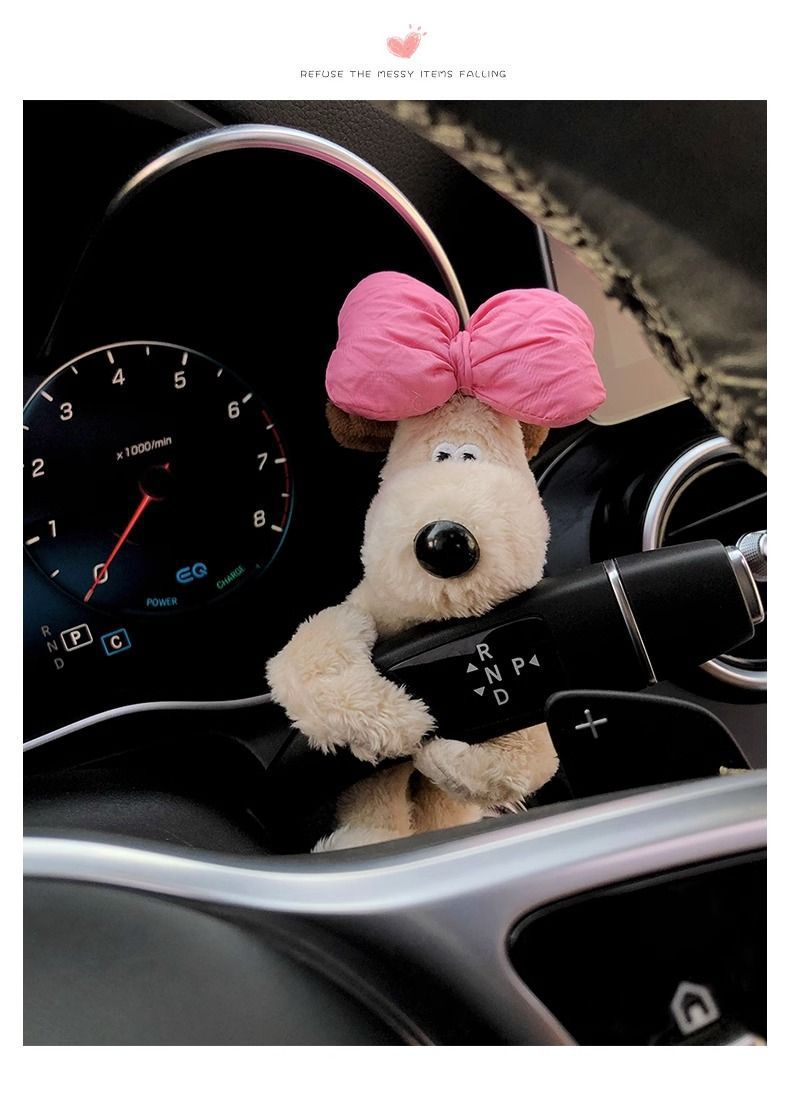 Cute doll dog car bumper decoration Mercedes-Benz car turn light wiper doll decoration car accessories female