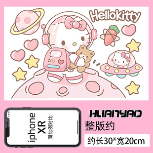 Kuromi Hello Kitty Astronaut Sticker Helmet Laptop Electric Motorcycle Car Scratch Decoration