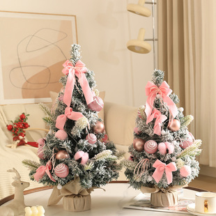 Cross-Border Christmas Tree Desktop Ornaments DIY Christmas Tree Wholesale Set Luminous Small Tree 60/40cm Package Christmas