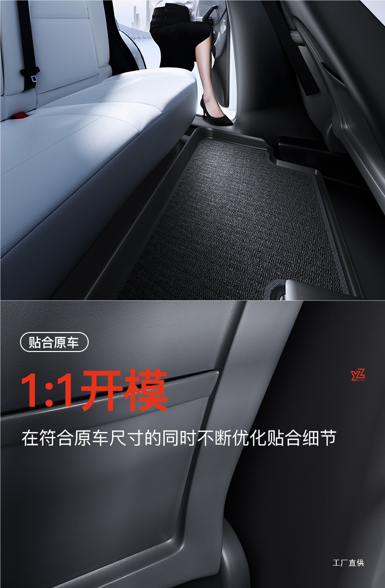 Yz Is Suitable for the New Tesla Model 3Y Special Floor Mats Modely All-Inclusive Floor Mats Tpe Car Accessories Peihui
