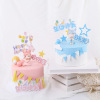 Pink giraffe birthday cake decorative Caketopper baking decorative INS wind birthday cake plug -in