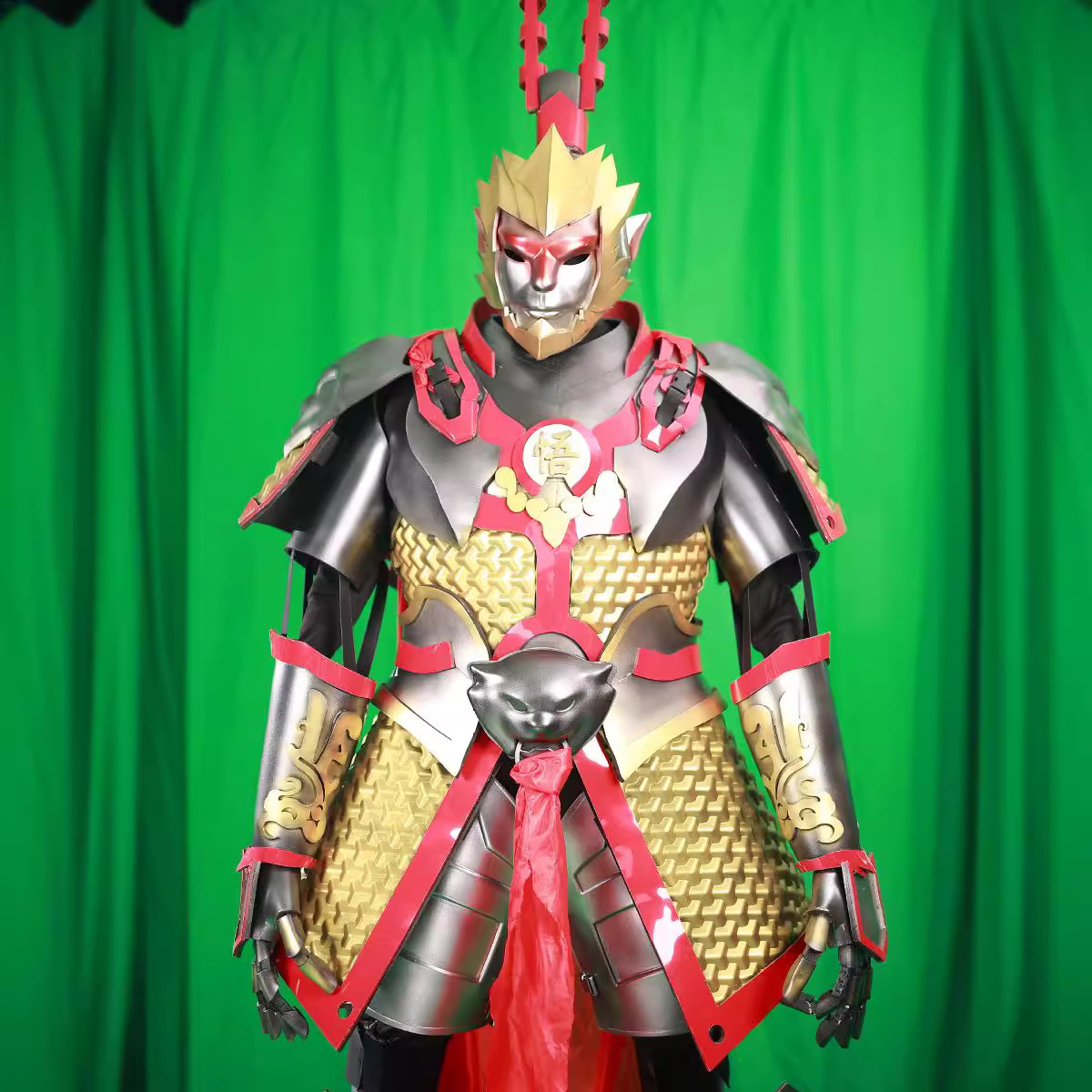 La gente real usa disfraces de boda, accesorios de actuación, Sun Wukong, Monkey King, Great Sage, Toro Demon, accesorios de armadura, disfraces