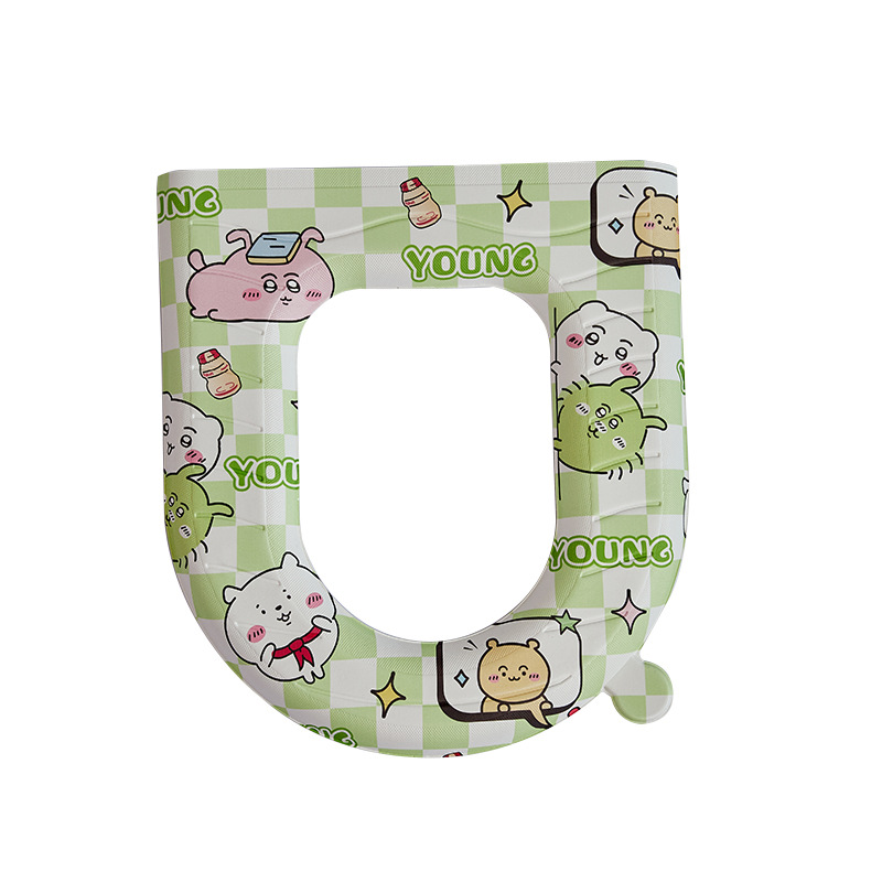 Nuevo eva cojín de inodoro impermeable suave anillo de inodoro doméstico cuatro estaciones cojín de inodoro universal cubierta cojín de inodoro red