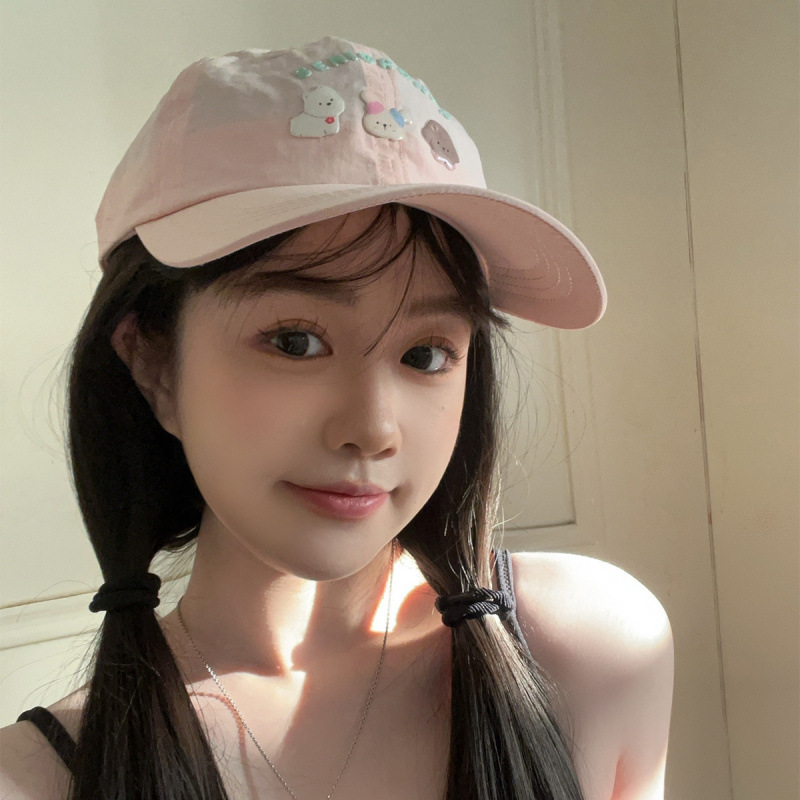 New Quick-Dry Heat-Pressed Puppy Rabbit Korean-Style Baseball Cap For Men And Women, Sweet Cartoon Sun-Shading Duckbill_voghion.com