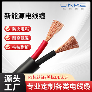 Pure Copper Insulated New Energy Cable High Temperature Resistant Tensile Power Cord Ul Certified Fire Retardant Wire and Cable