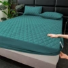 Waterproof bed, green sheet