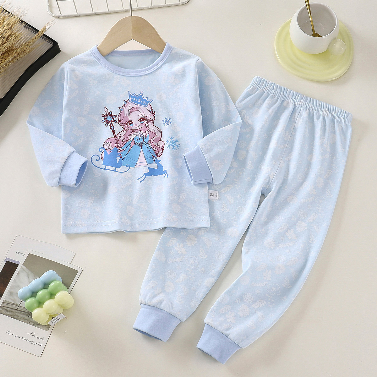 Set de ropa interior infantil algodón primavera nuevo pijama para niños niñas bebé chaqueta de otoño pantalones de otoño ropa infantil al por mayor