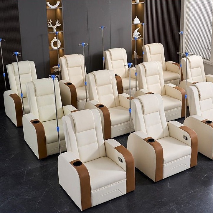silla de infusión sofá de espera clínica médica silla de espera para un solo hospital asiento eléctrico de lujo de alta calidad para el hogar image 2