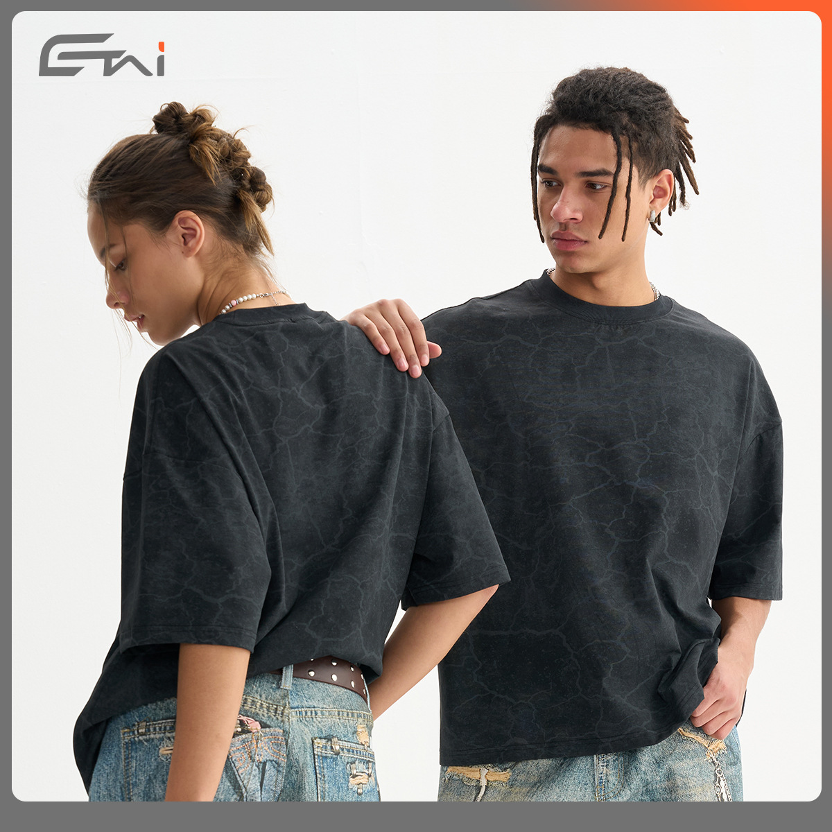 ETAI ropa de hombre de verano retro camiseta de hombre marca de moda adolescente de alta calidad corta versión ancha casual hombre mangas cortas