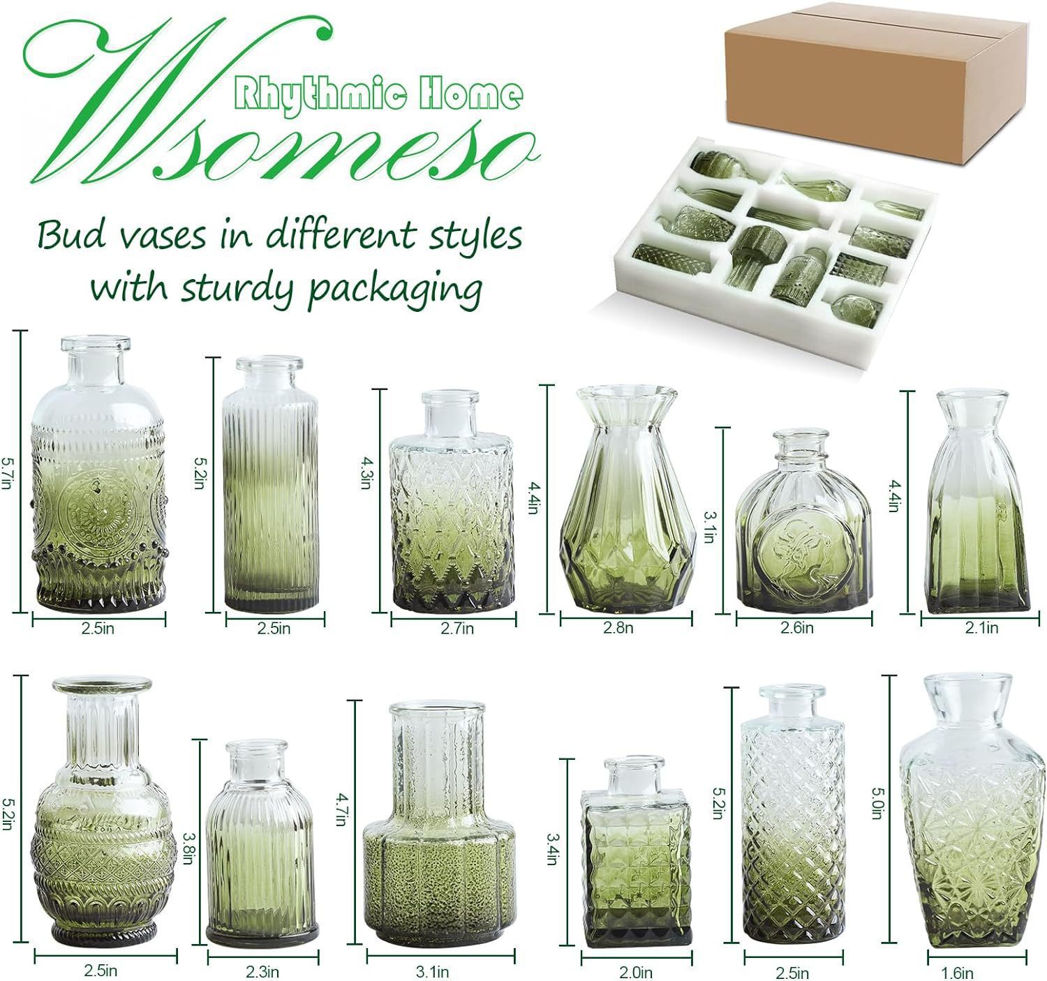 Vaso de vidrio retrógrado personalizado decoración suave de alta calidad pequeño jarrón de vidrio transparente botella de aroma decoración para el hogar