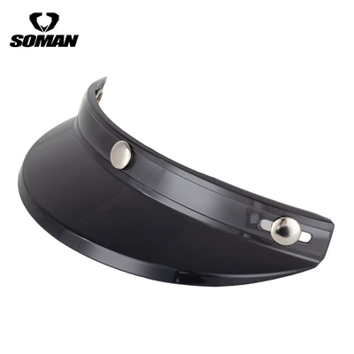 3/4 Helmet Visor Electric | Dəbilqə (Kaska) aksesuarları - dark-brown