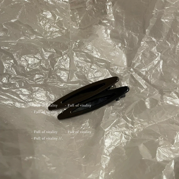 D-083# Small pointed hollow hairpins [pair of gun black]