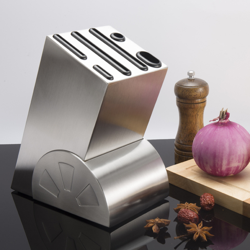 刀架不锈钢厨房家用菜刀座随意插磁吸刀具收纳架工厂现货批发代发|ms