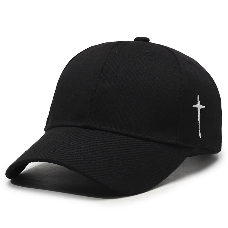 for Men And Women Polyester Cotton Four Seasons Embroidered Cross Casual Versatile Sun Hat Women's Baseball Cap_voghion.com