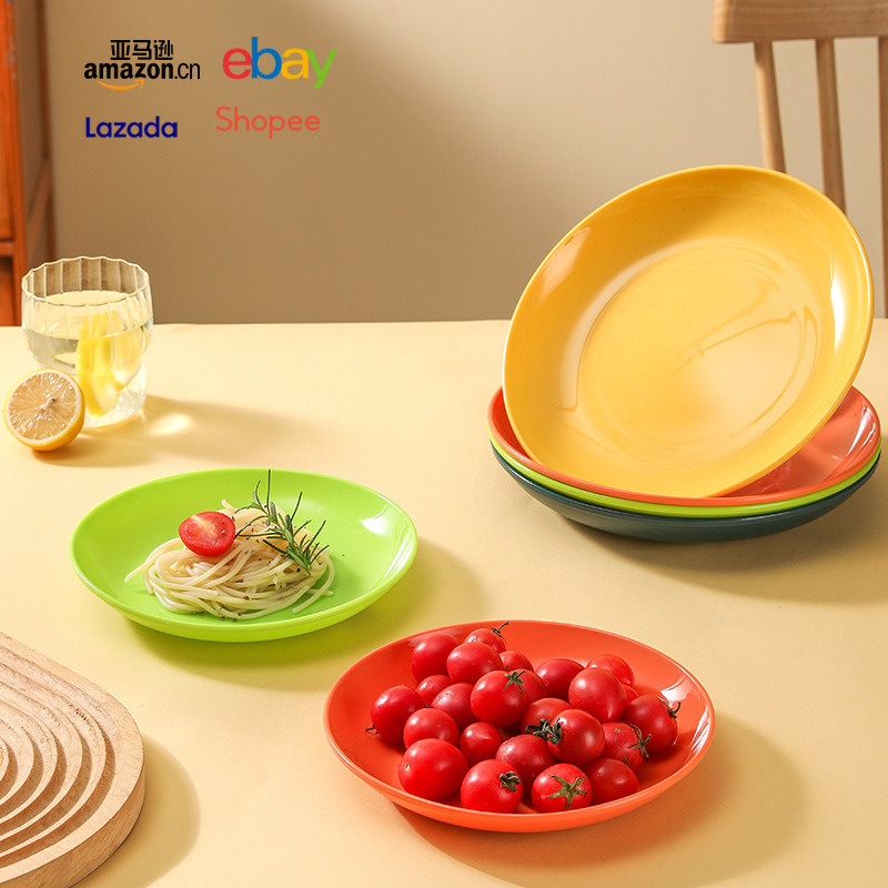 Cruz-frontera nórdica vajilla placa de plástico plato pequeño hogar Placa de fruta seca disco de merienda Placa de fruta