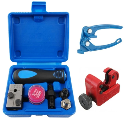 Brake Pipe Flaring Tool Set, Brake Hose Expander, Copper Pipe Flaring Tool 4.75mm Din/Sae (Mühərrik tənzimləmə alətləri) - 8-piece-brake-flaring-tool-set
