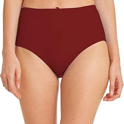 Cross-border Women's Swimming Bottoms High Waist Retro Basic Full Coverage Bikini Split Swimsuit Briefs