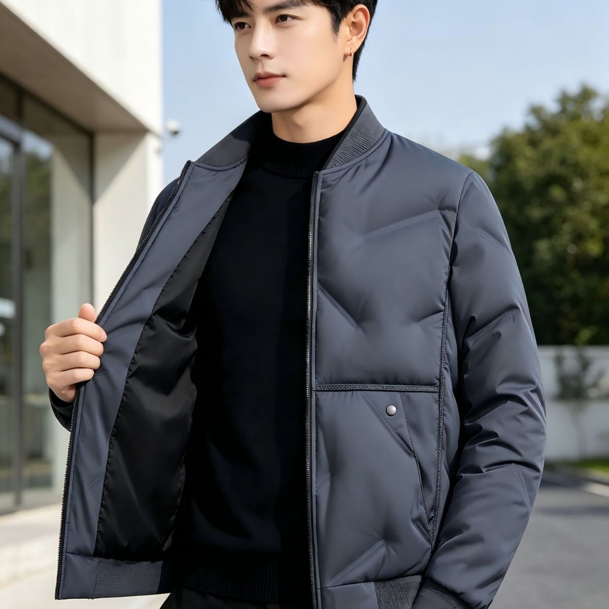 New Winter Trendy Fashion Unisex Outdoor Baseball Collar Jacket Warm Cotton Coat 2211