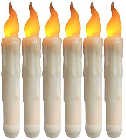 2*17cm 멀티 눈물 막대 왁스-노란색 플래시 12 팩