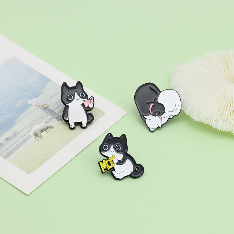 Brooches Classification Cartoon Style Pin Cat Alloy Unisex Brooches