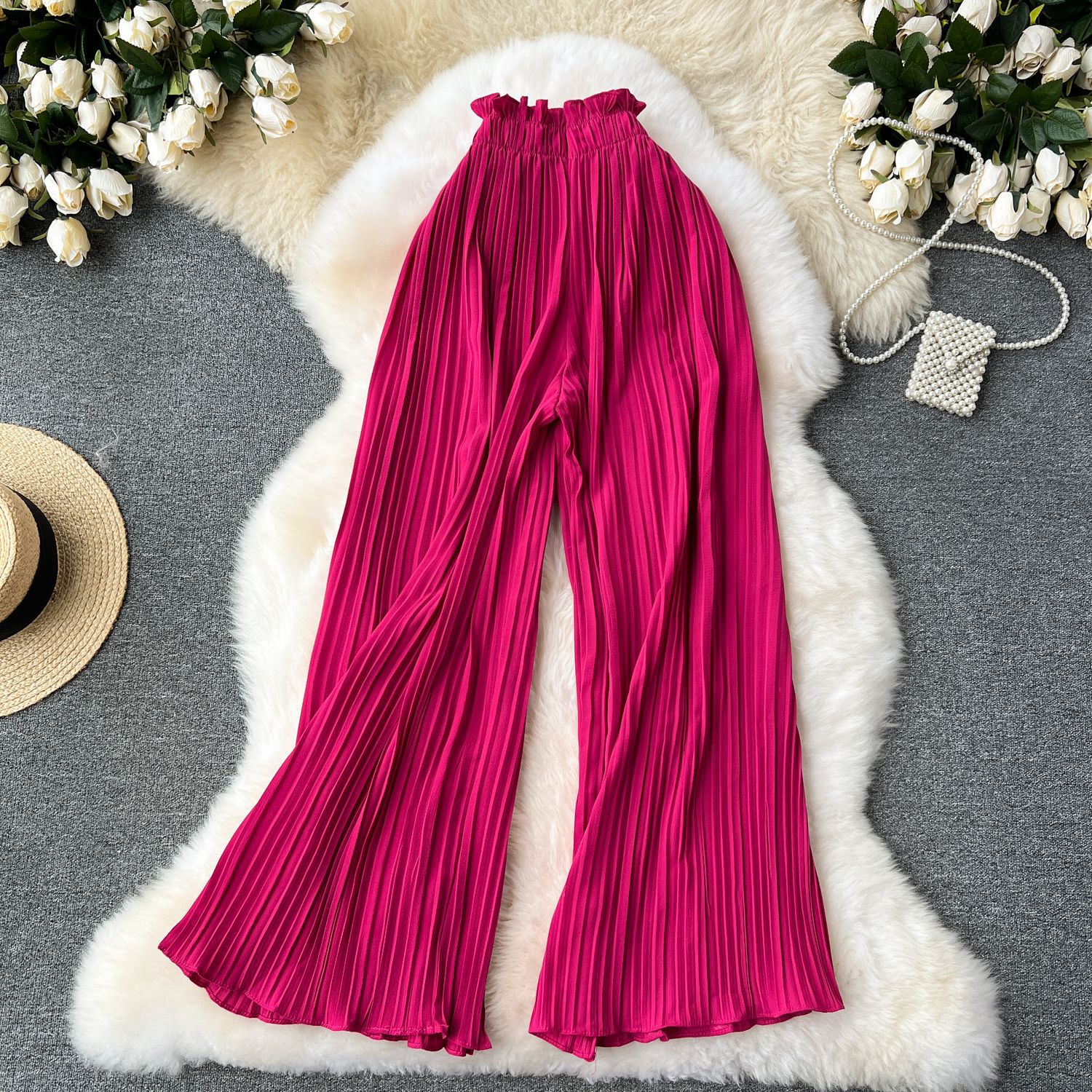 Women's Daily Casual Stripe Full Length Pleated Casual Pants display picture 11