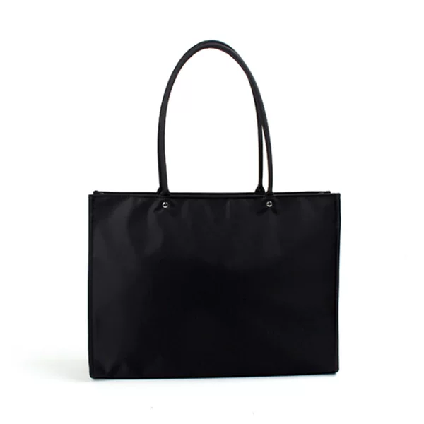 Light Handbags Large Capacity Tote Bag Business Casual Document Package Casual Briefcase Horizontal Black Cloth