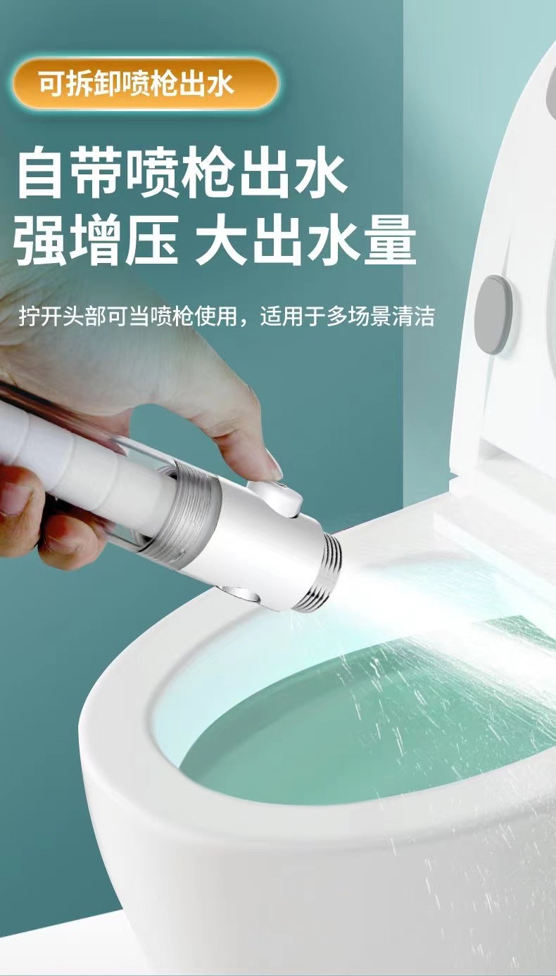 The new Panda showerhead features a super strong ten-speed pressurized bathtub faucet, a flower shower head, and a rain shower head for showering undefined