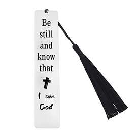 I am God亚马逊 新款不锈钢书签基督徒不锈钢挂件跨境书签小礼物