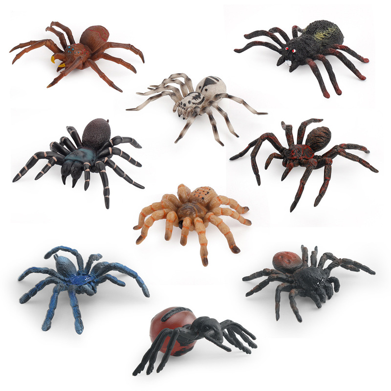 Cross-Border Children's Simulated Insect Model Tarantula Funnel Spider Black Spider Trick Ornament