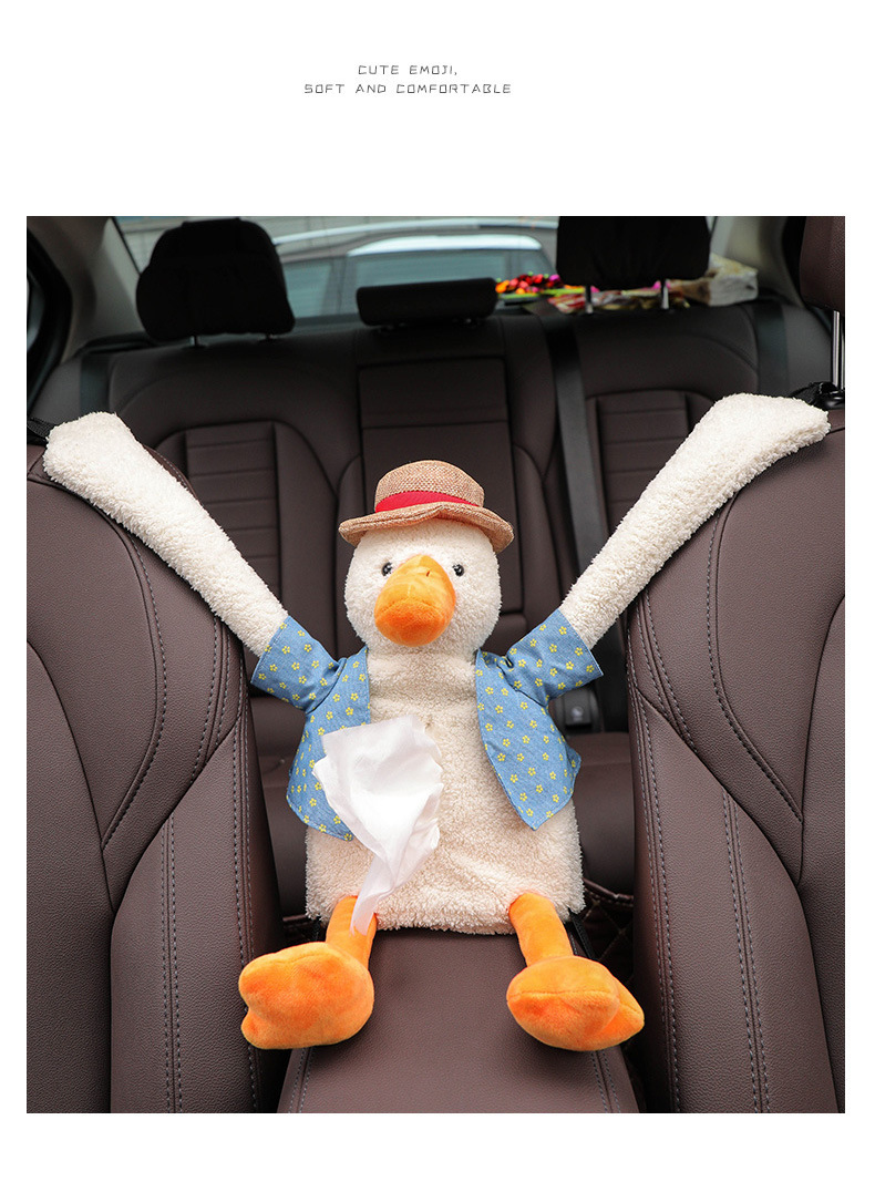 Car-Mounted Tissue Box Hanging Style Trendy Car Tissue Box for Women, Creative Cute Doll Napkin Holder