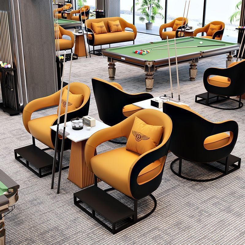Sala de billar, sofá de invitados, silla de observación de pelota, silla de asiento de tarjeta, sala de billar, mesa de recepción de ocio y combinación de sillas image 4