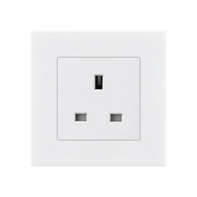 FIKO PC White 13A, a square three -hole socket, British British Bidding Hong Kong and Macao type wall, 86 wall electrical source panel
